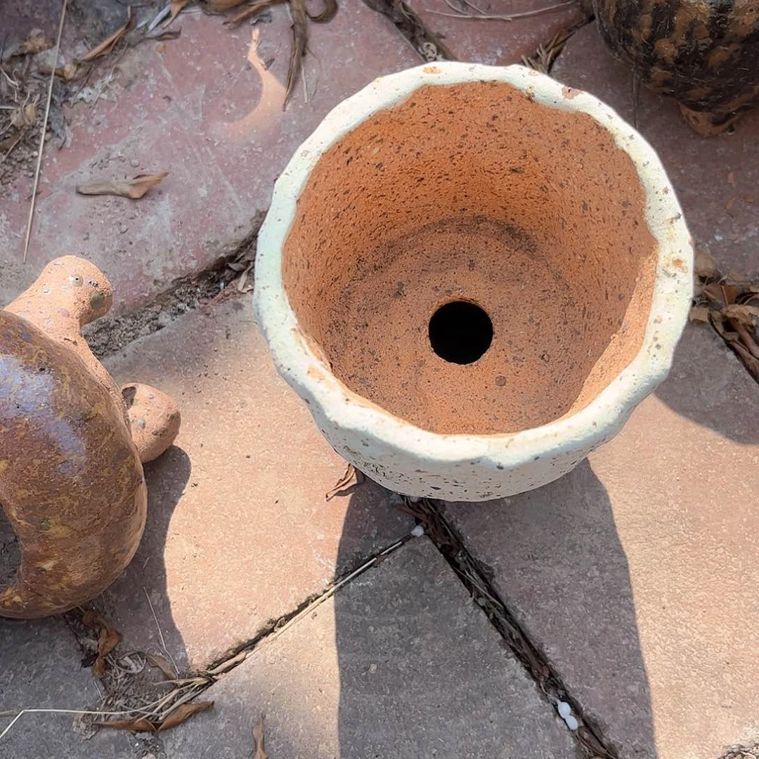 泥塑大*o古镇炻陶花盆