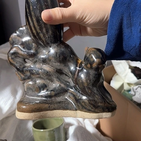 瓷片国营厂库存摆件