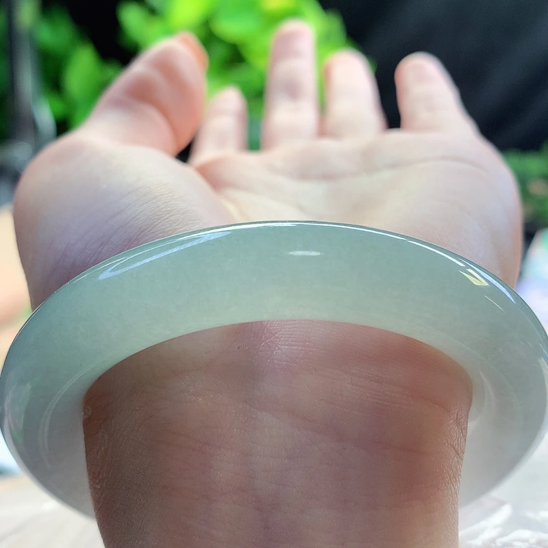 未镶嵌手镯翡翠天然A货翡翠55-56冰晶葡萄 水灵灵