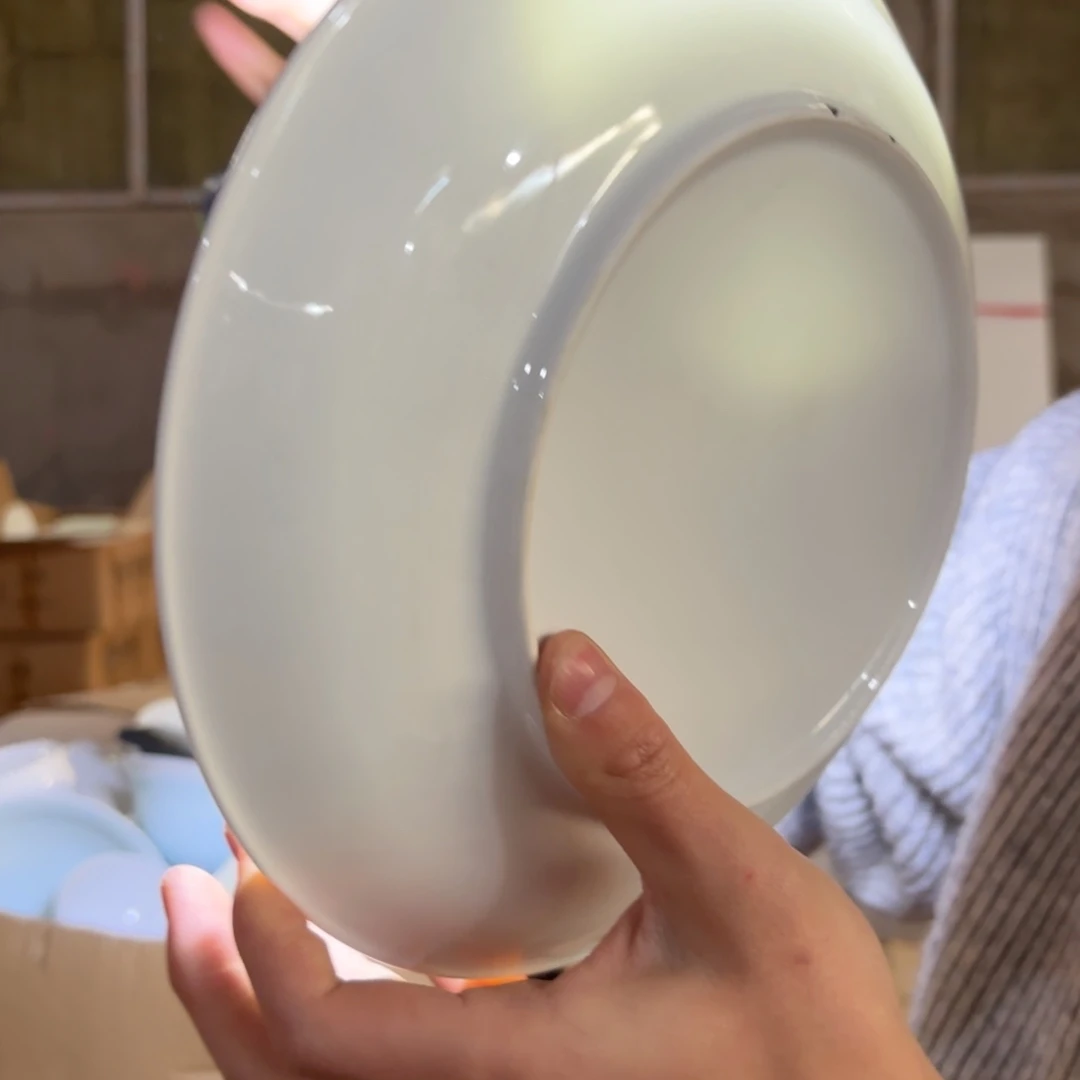 陶瓷12英寸高白泥鱼盘➕10英寸白深盘微瑕