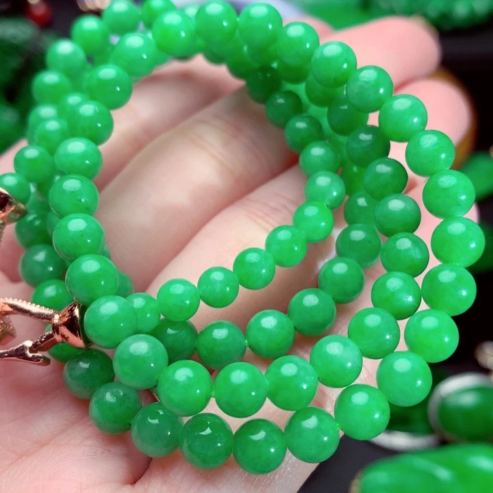 翡翠未镶嵌毛衣链