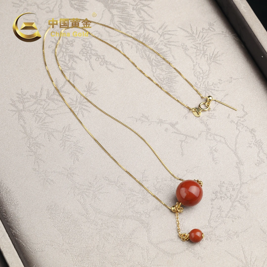 【中国黄金】鸿承 | 南红*吊坠*S925银镶嵌-X2902-Y
