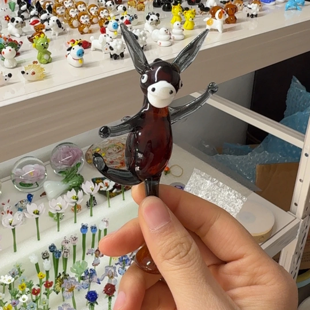 手工艺品琉璃功夫驴