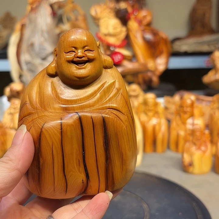 柏木太行崖柏弥勒佛