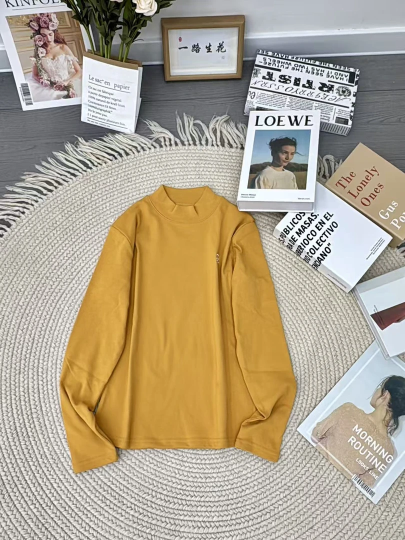 女士赛络棉半高领长袖衫 L5642