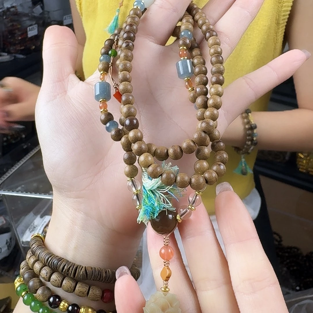 沉香香囊沉香A774黄棋楠毛衣链脖子同款设计款发一