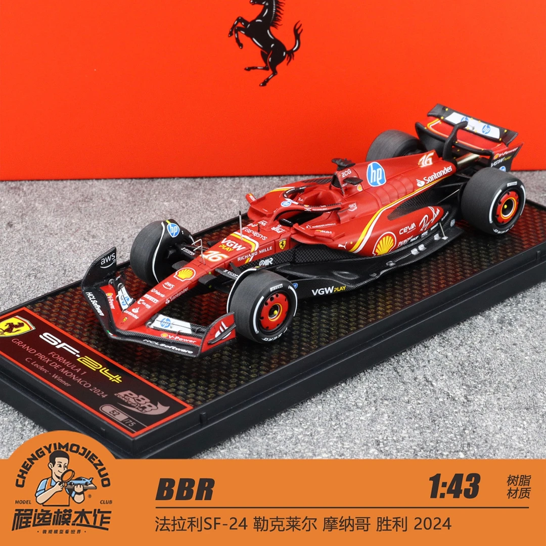 BBR 1:43 法拉利SF-24 勒克莱尔 摩纳哥 #16 胜利 2024 树脂车模
