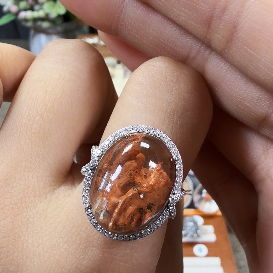 水晶戒指银S925镶嵌