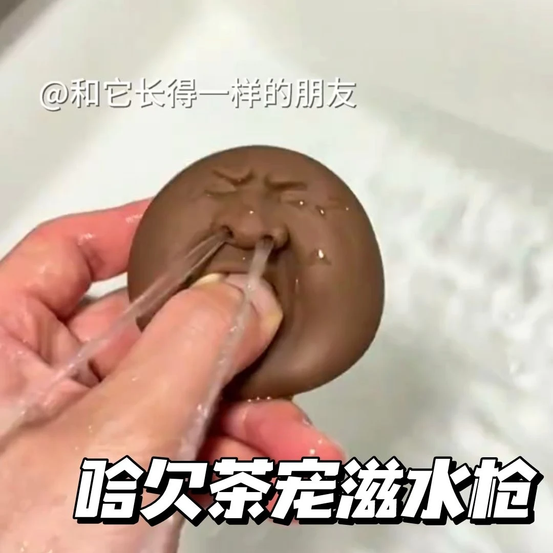 红书同款恶搞哈欠茶宠滋水枪按压出水学生发泄减压户外戏水水枪