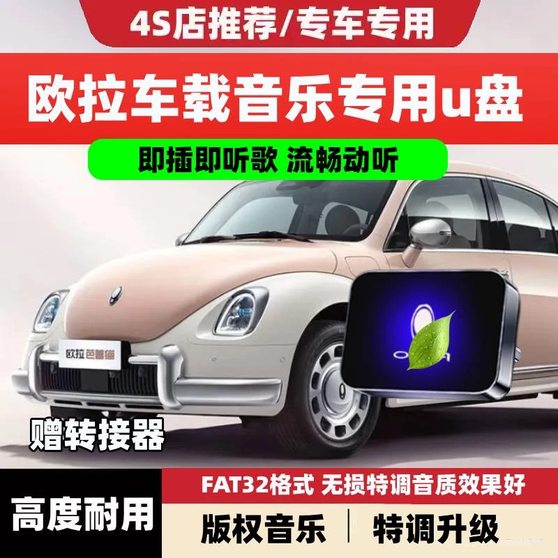 适用欧拉车载无损U盘专用欧拉好猫GT/iQ芭蕾猫闪电猫黑猫音乐优盘