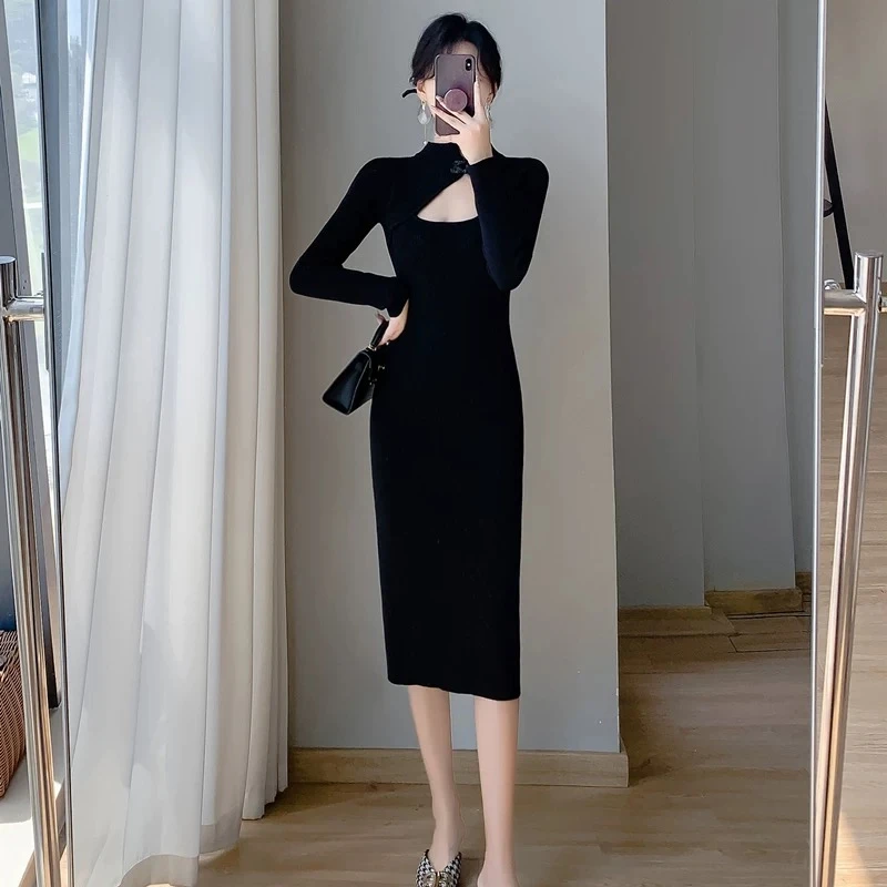 【钟意】H004黑色连衣裙QX0271