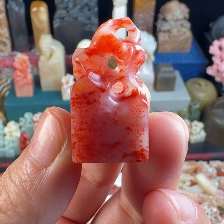 老挝石老挝桃花山子印章