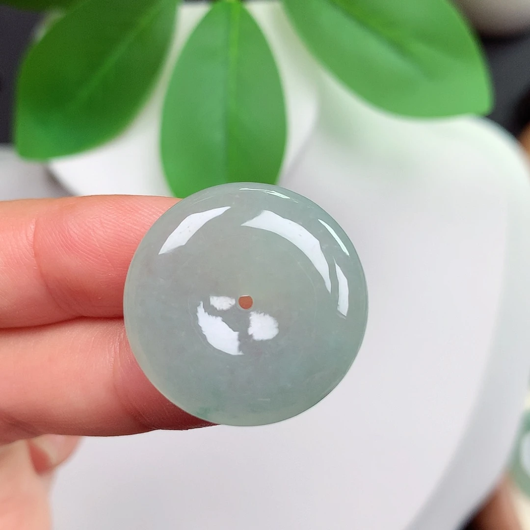 颈饰未镶嵌翡翠平安扣 23.7x5.8mm