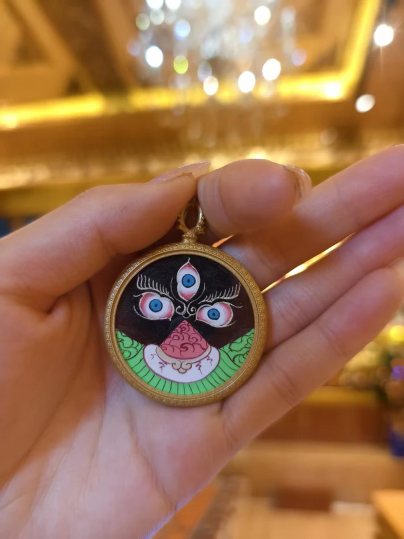 黑财神热贡纯手绘