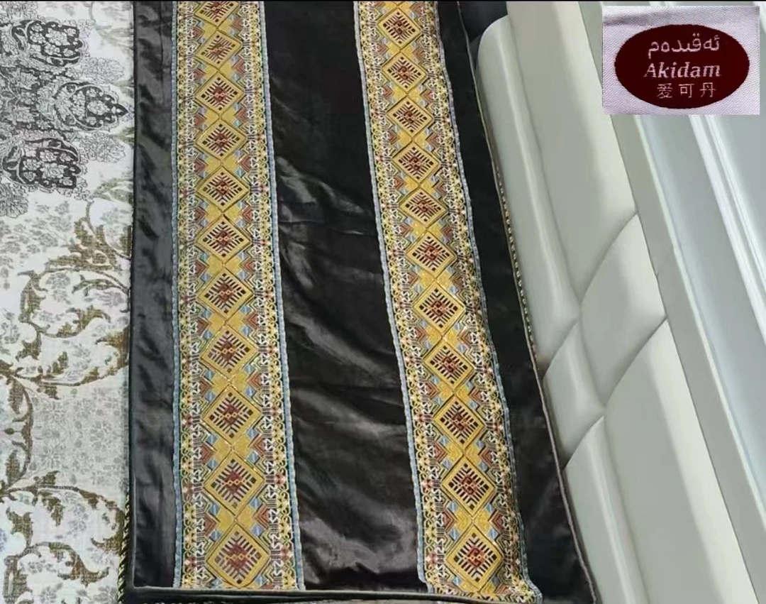 艾克丹家纺咖啡色褥套黄色印花70*200尺寸双十二粉丝福利新疆包邮