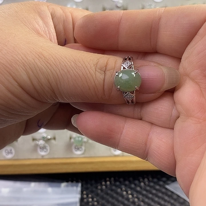 未镶嵌戒指翡翠菜***4缅甸