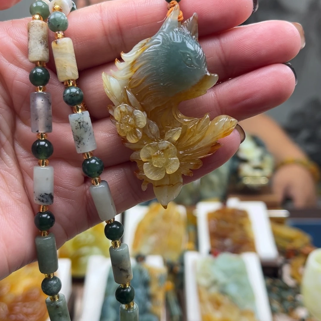 岫玉未镶嵌挂件挂件