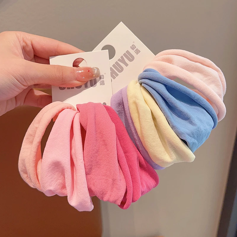 儿童扎高马尾皮筋小女孩加宽高弹力发圈发绳女童不伤发毛巾圈头绳