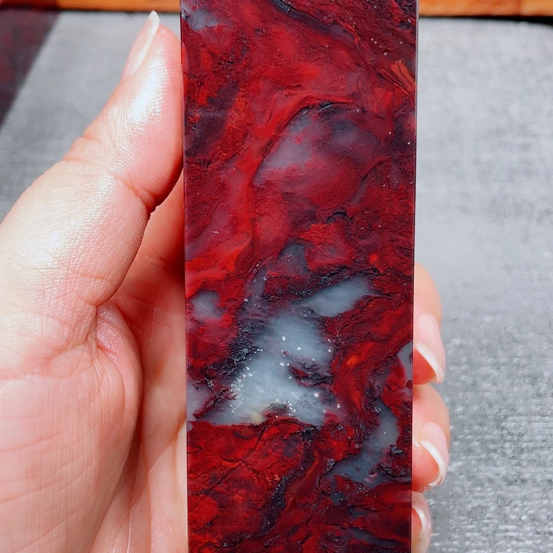 【闪购商品】玉桂林鸡血玉印章素章17