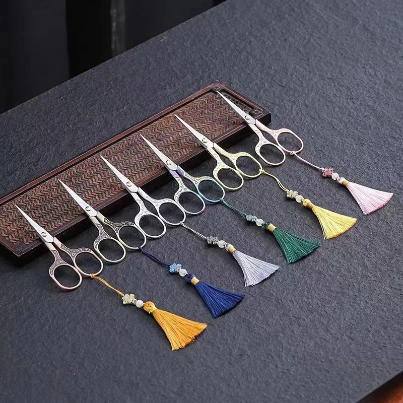 德国复古精致梅花剪手工绣花剪钓鱼不锈钢茶艺剪学生家用小剪刀