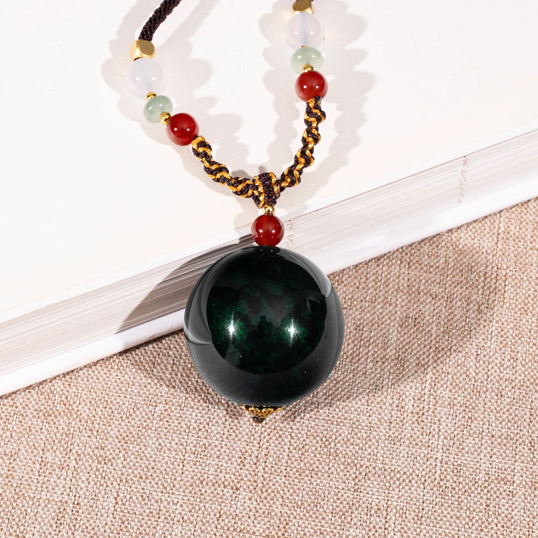 非遗大漆3.0绿宝砂大漆单珠
