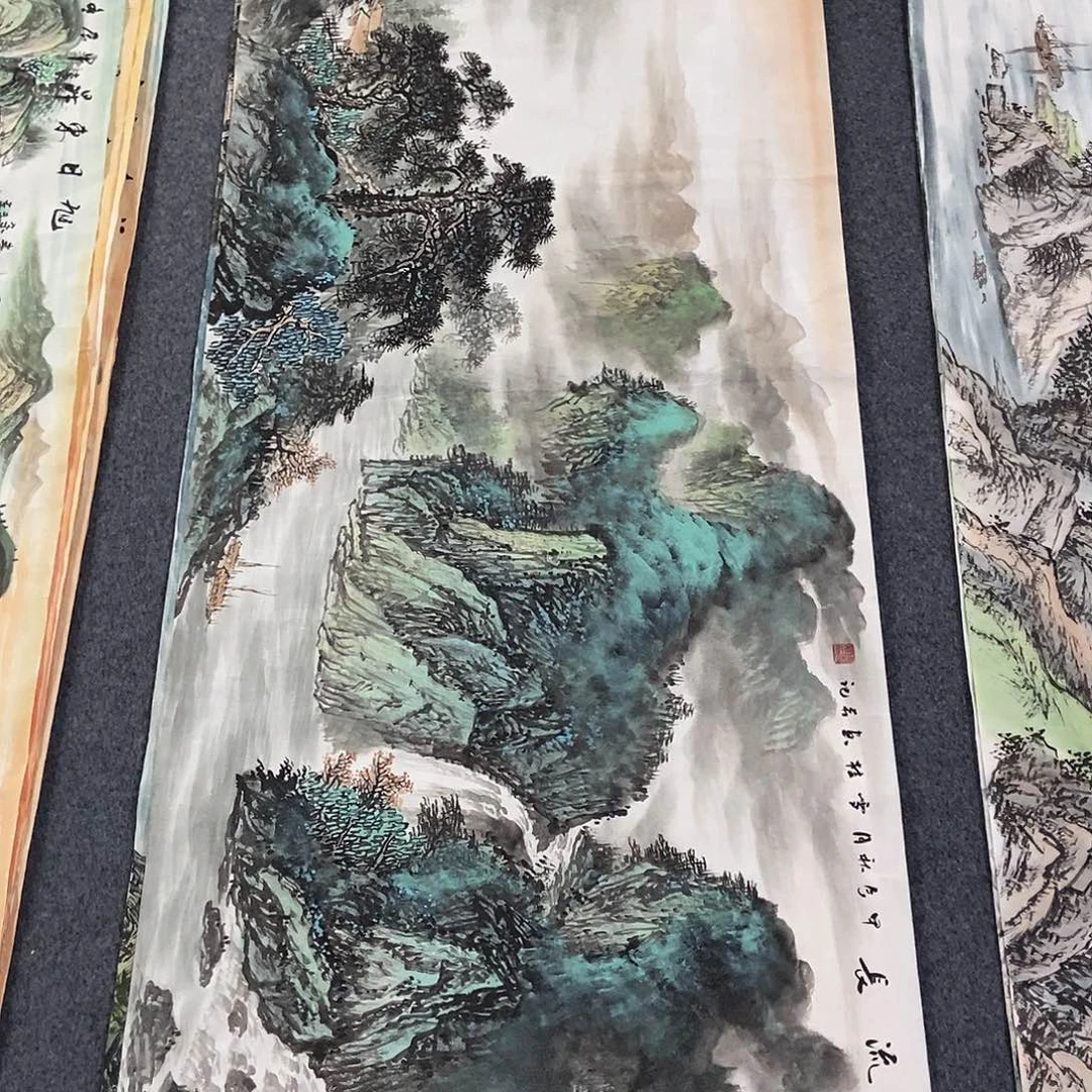 国画小六尺山水一副