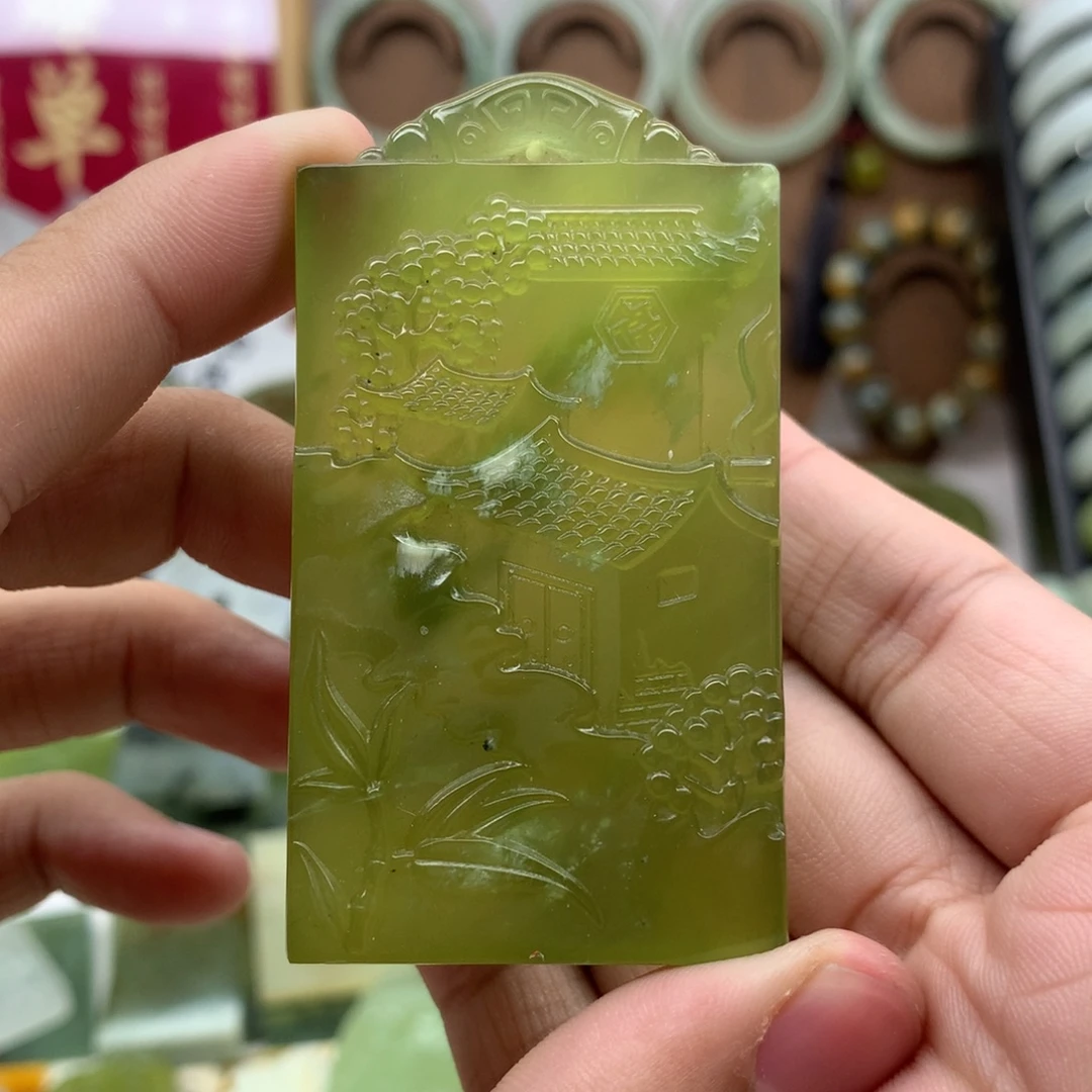 岫玉未镶嵌吊坠(不含链)