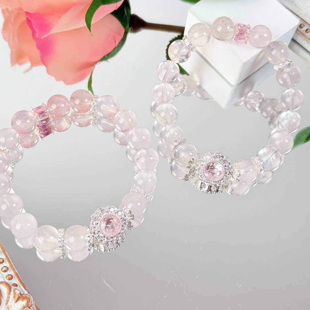 【樱花粉】粉晶手串10mm面小仙多样性发其一