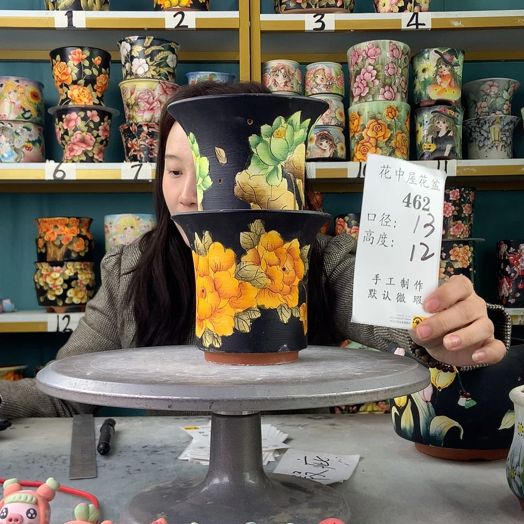 陶景德镇手工花盆462