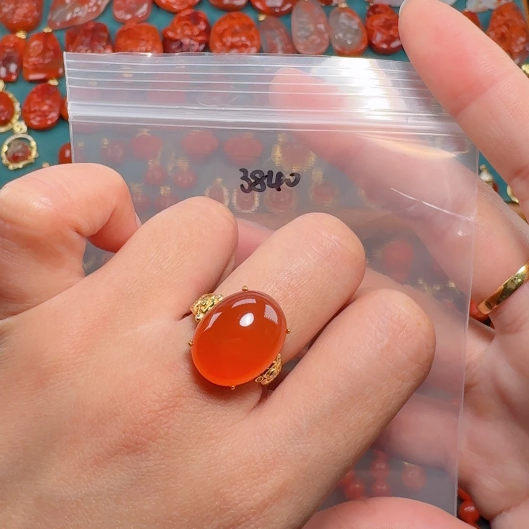 南红玛瑙南红银S925镶嵌