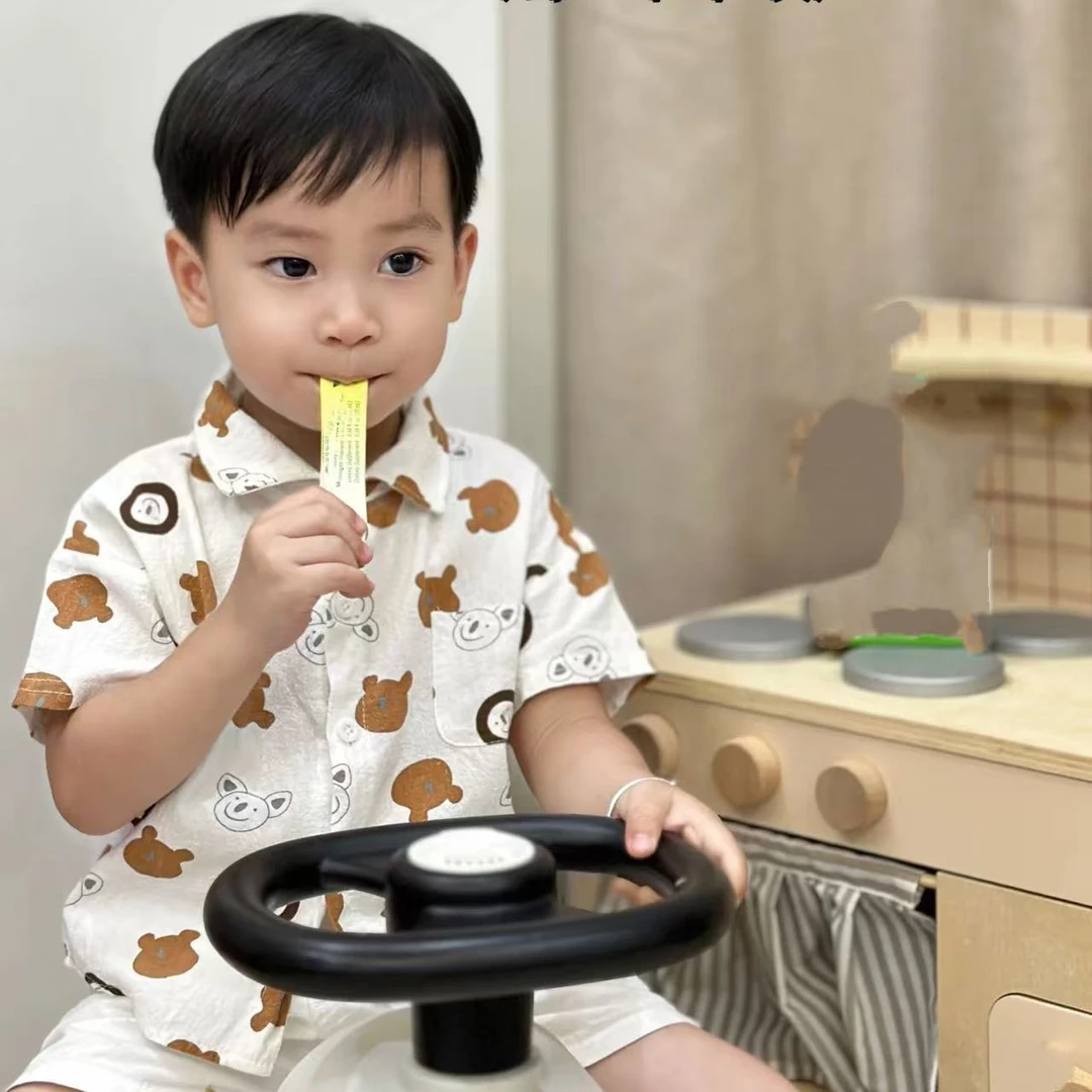 G172韩版儿童小熊衬衣半袖