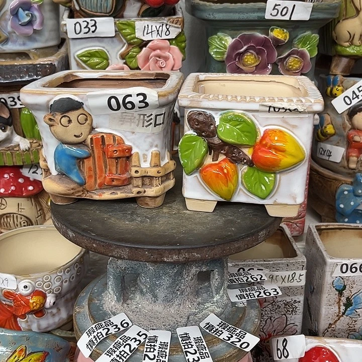 粗陶材质多肉花盆