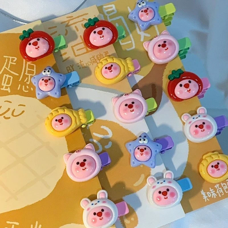 小海狸发夹可爱少女心刘海边夹卡通日韩发卡软妹bb夹ins小众