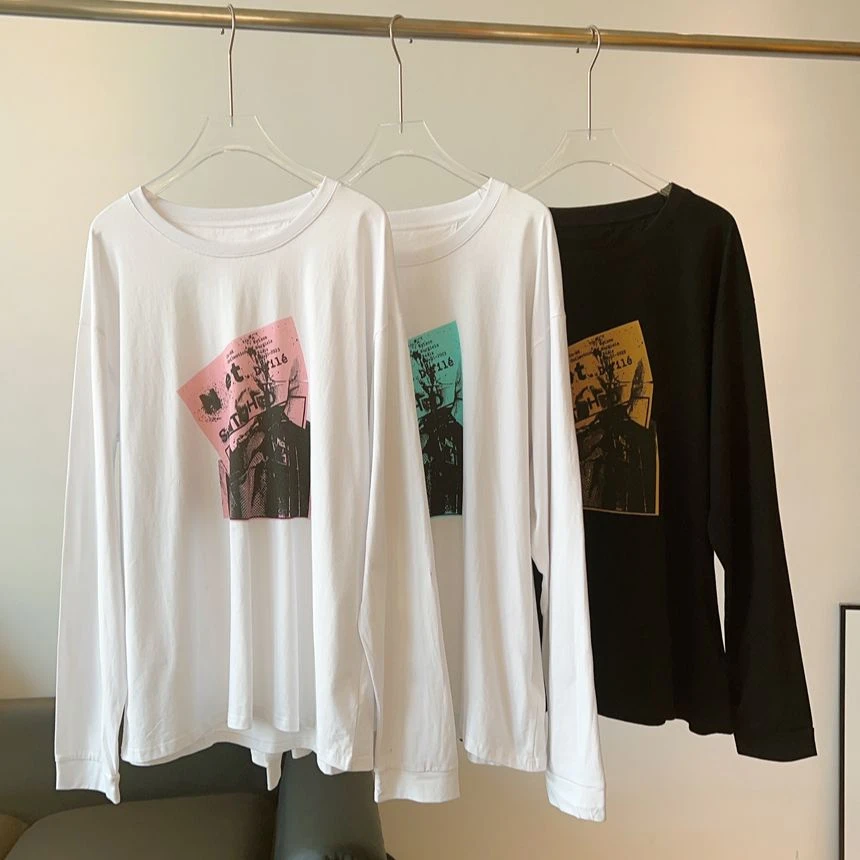 圆领套头长袖打底衫上衣2024年秋冬新款