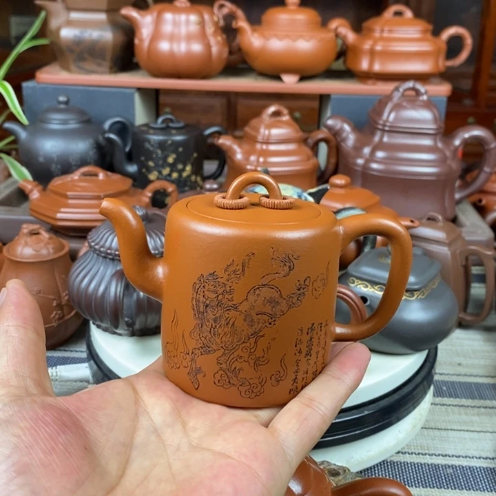 茶壶紫砂双圈220cc原矿赵庄朱泥特价