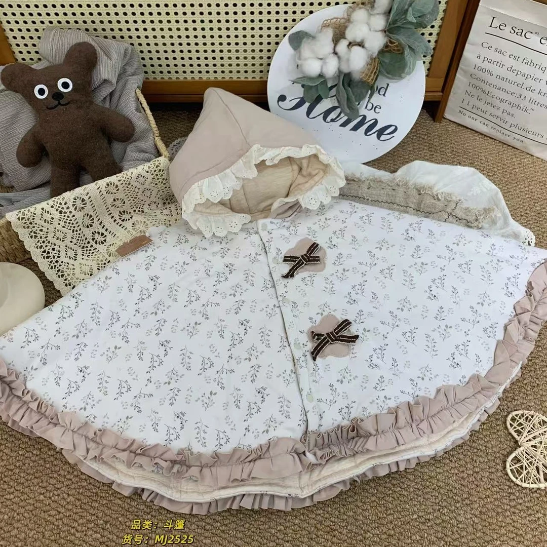 夹棉加厚单排扣公主风冬季女套装韩版娃娃领连衣裙