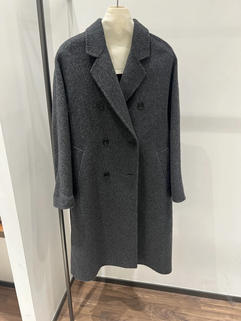【小新羊绒】《经典801》女秋冬季双面羊绒大衣长款经典H型外套