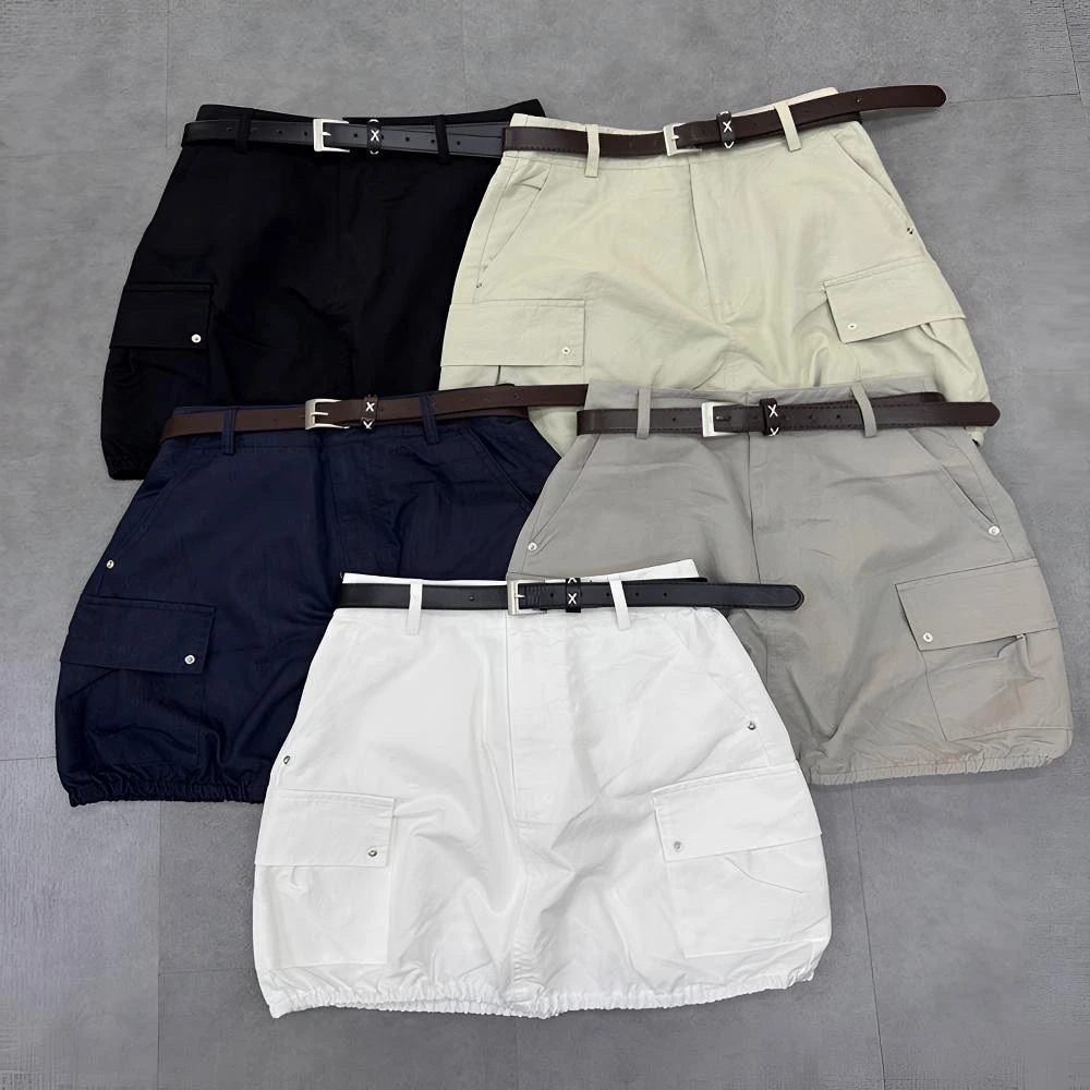 设计感时尚正品2025韩版高腰显瘦工装短裙女气质百搭休闲半身裙女