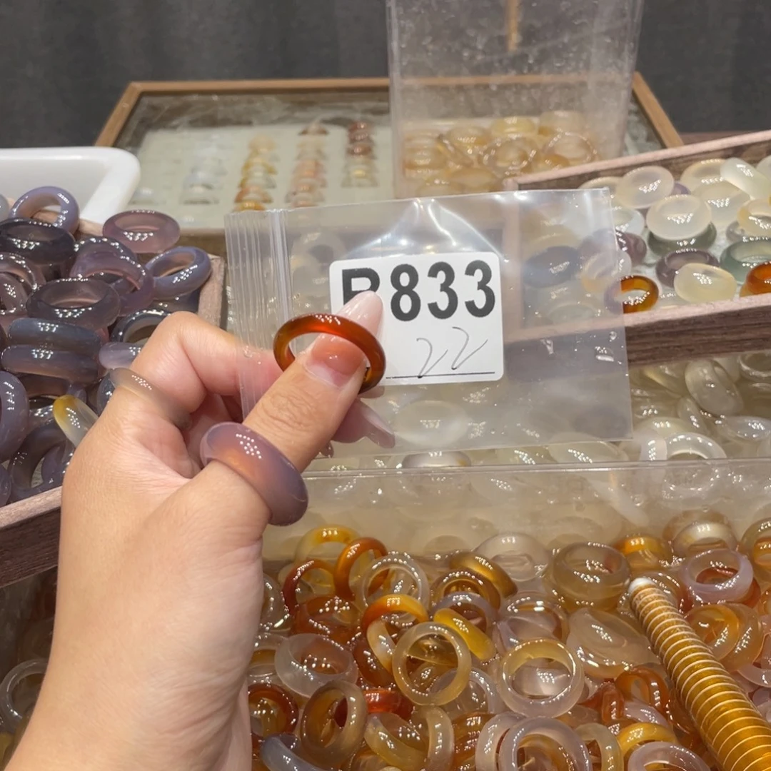 玛瑙/玉髓未镶嵌戒指833