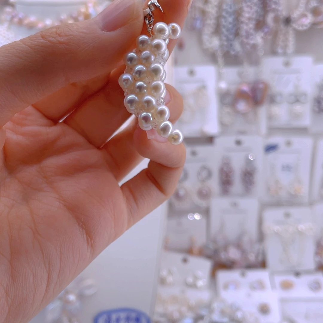 未镶嵌耳饰淡水珍珠吊坠