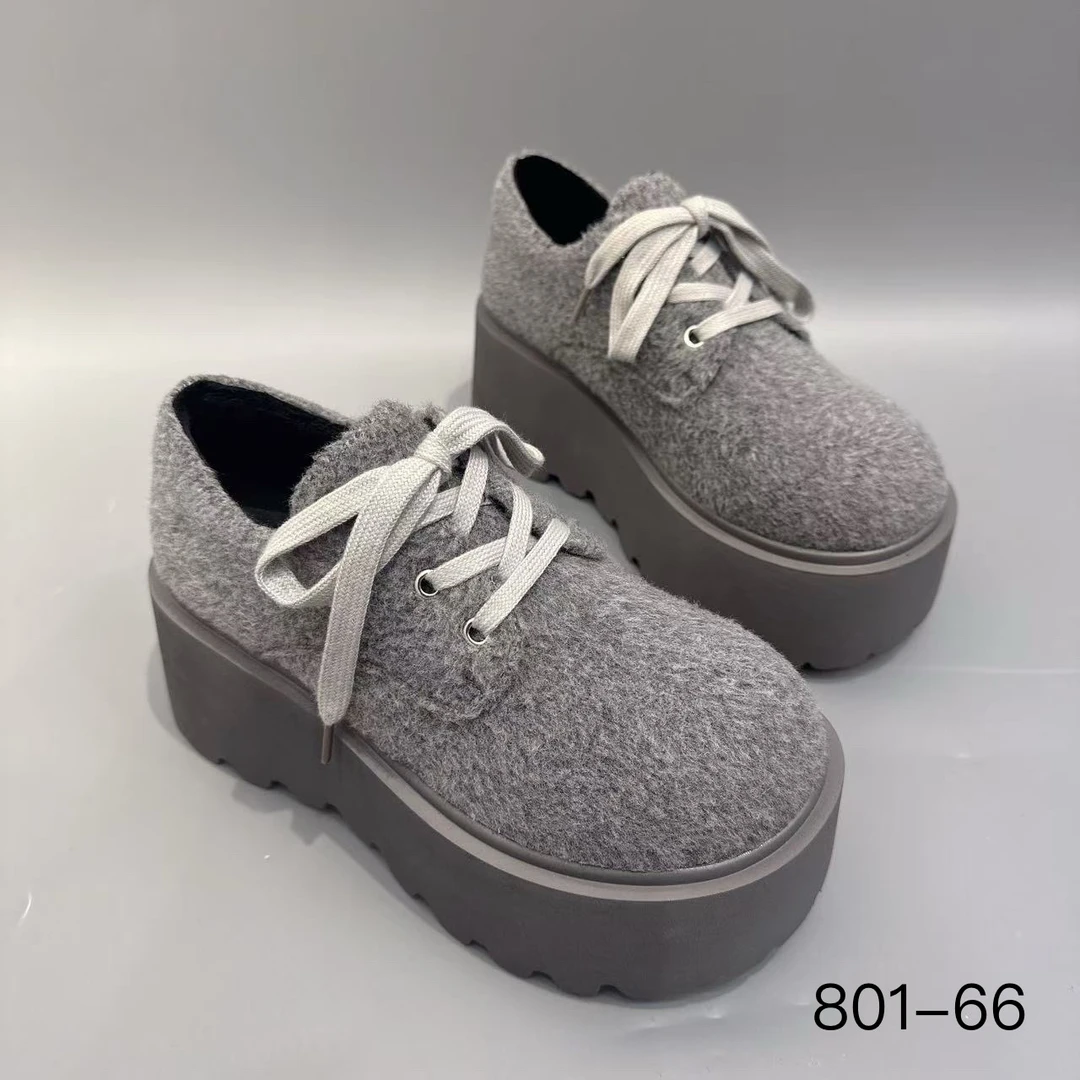 玛莎玛索春季新款801-66圆头时尚百搭休闲毛妮乐福鞋女鞋