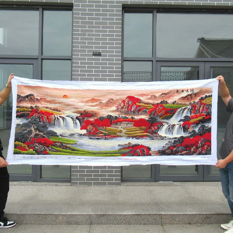 纯手工十字绣成品鸿运当头大版