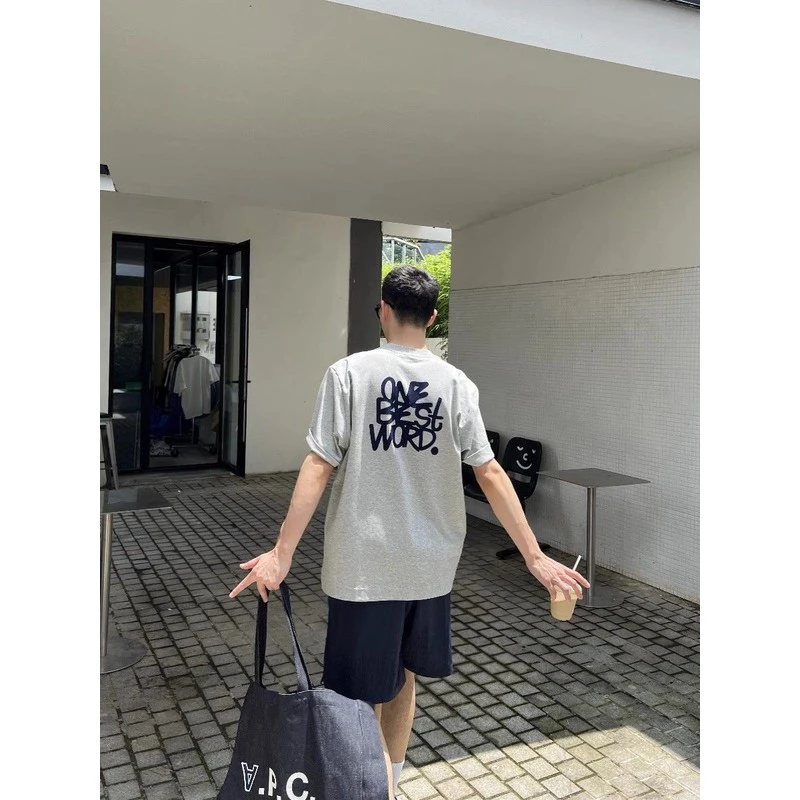夏季重磅纯棉G美式街头高级感刺绣后背字母短袖T恤男凉感上衣