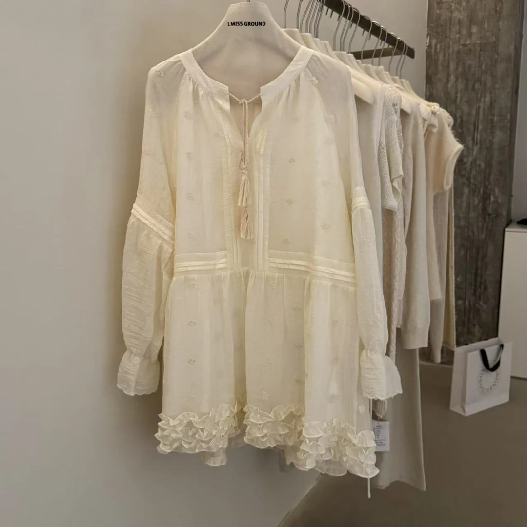 imiss@70586 韩系甜美减龄刺绣钩花连衣裙 4-13