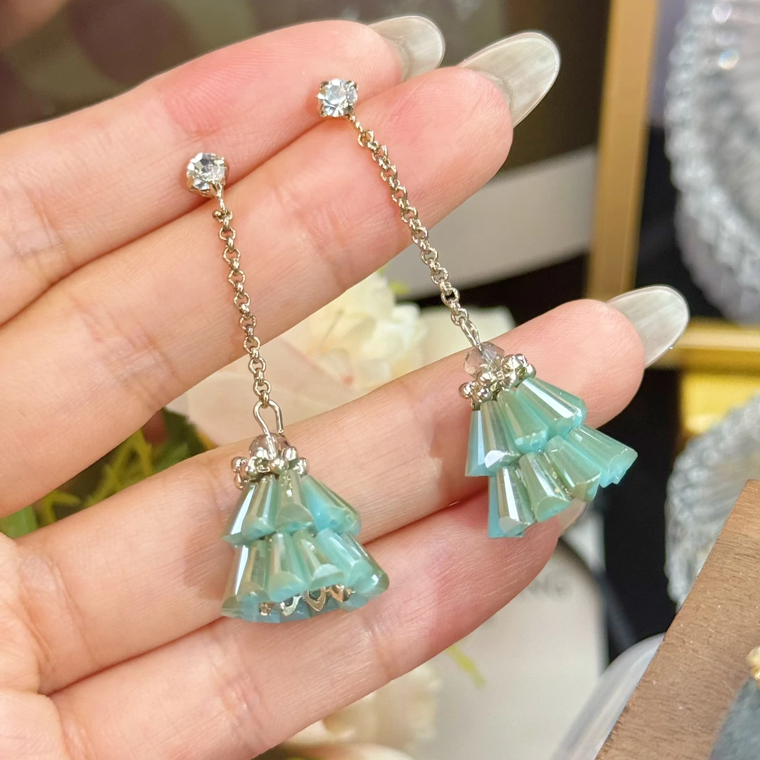 铜合金耳饰 A142 东大门手工复古流苏耳环女气质耳饰长款时尚