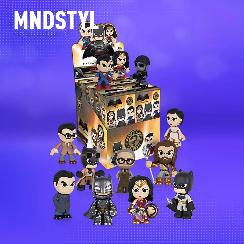 POP盲盒手办公仔摆件DC蝙蝠侠大战超人神奇女侠海王玩具周边