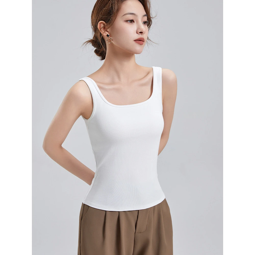 C025夏季爆款免穿内衣背心腰带胸垫一体式内搭美背透气外穿上衣女