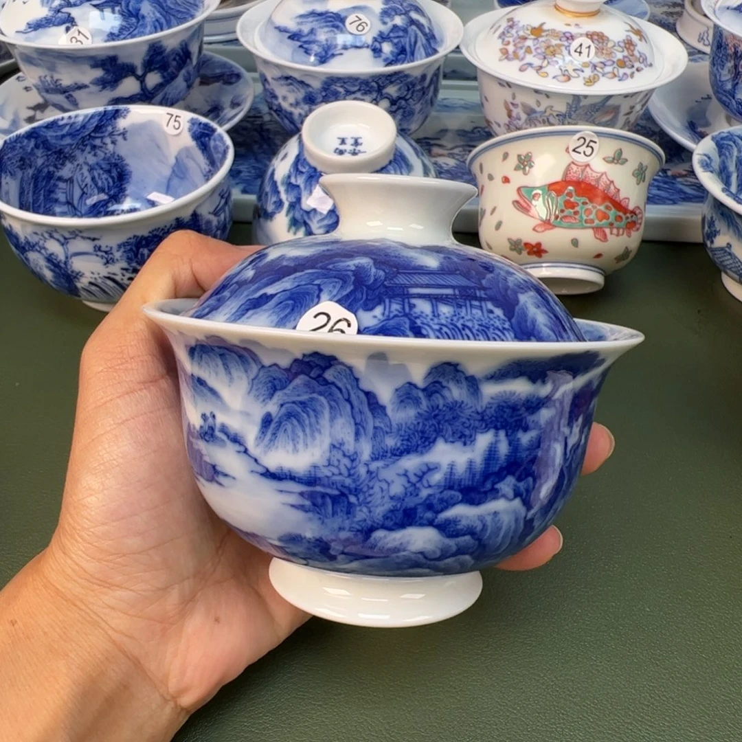 木木景德镇纯手工纯手绘茶具26