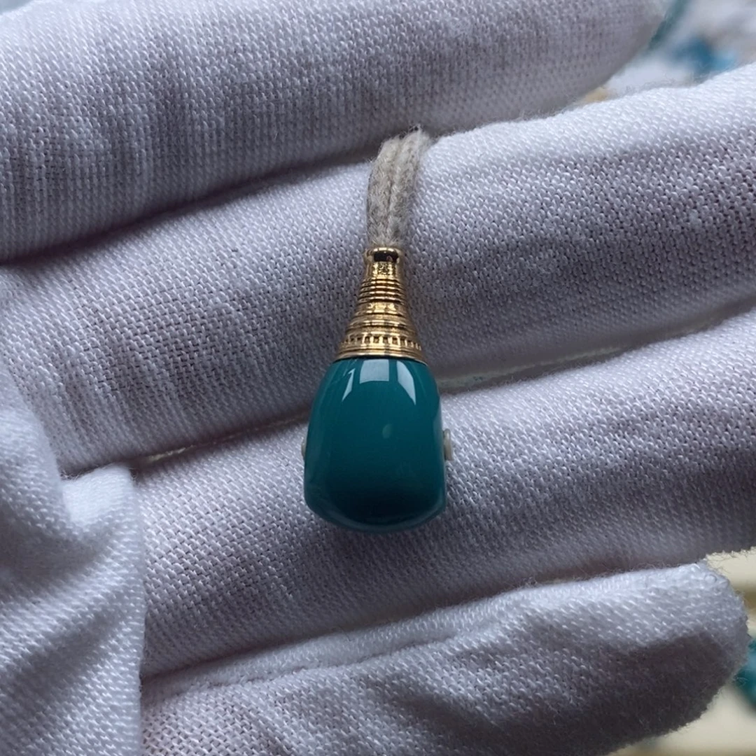 绿松石18K金镶嵌珠宝奇石A987