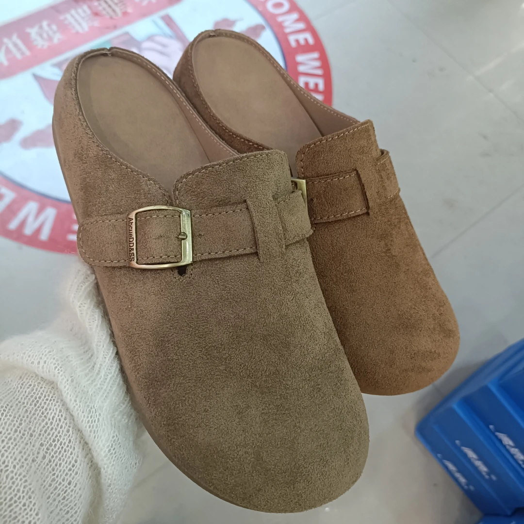 素面浅口纯色休闲风包头拖